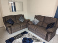 SCS Brown Fleck Two 2 Seater Sofas