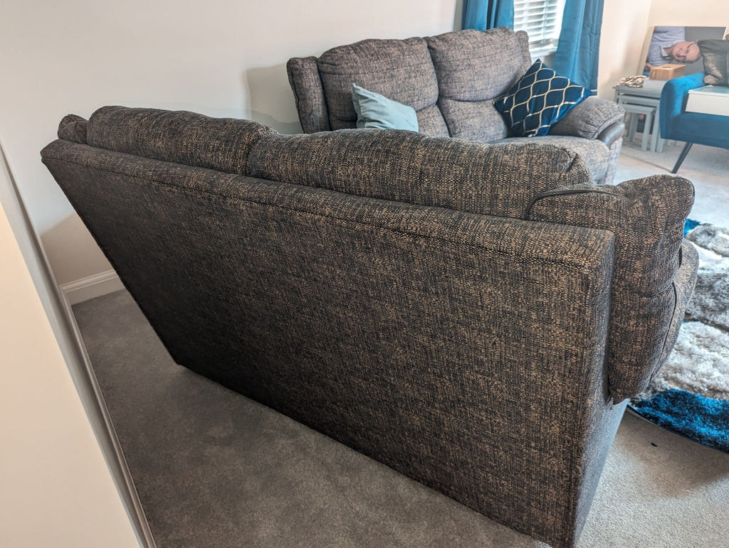 SCS Brown Fleck Two 2 Seater Sofas
