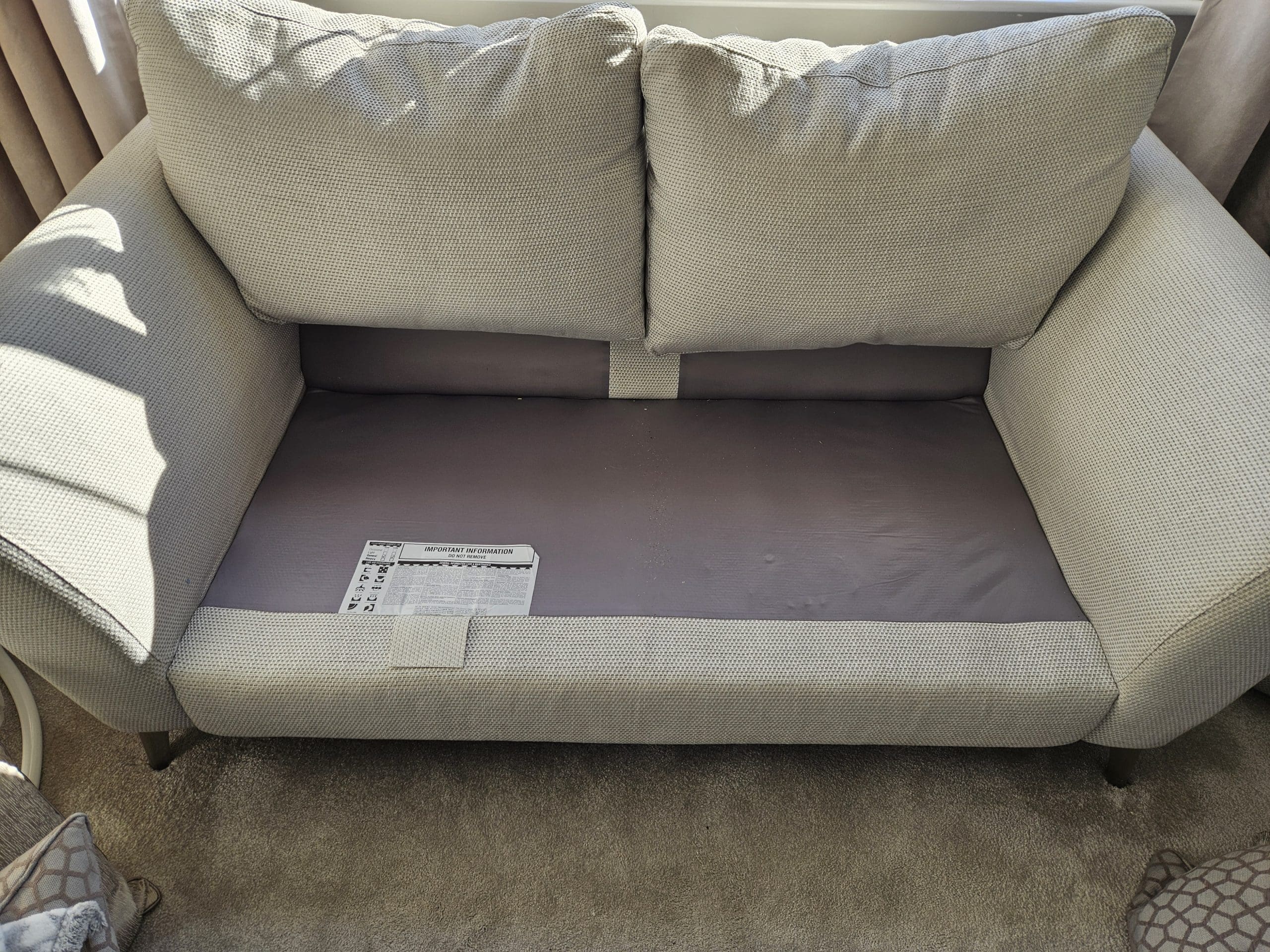 DFS Cream 2 Seater Fabric Sofa