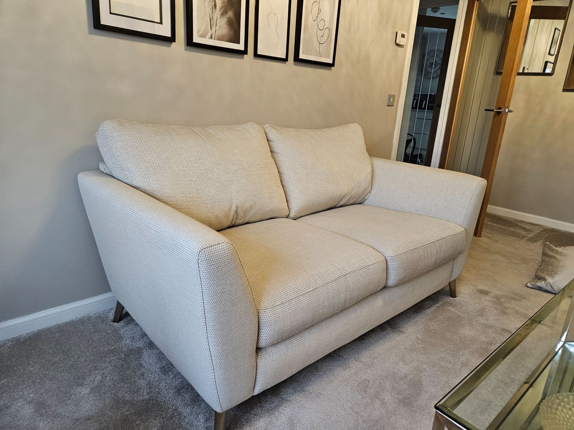 DFS Cream 2 Seater Fabric Sofa