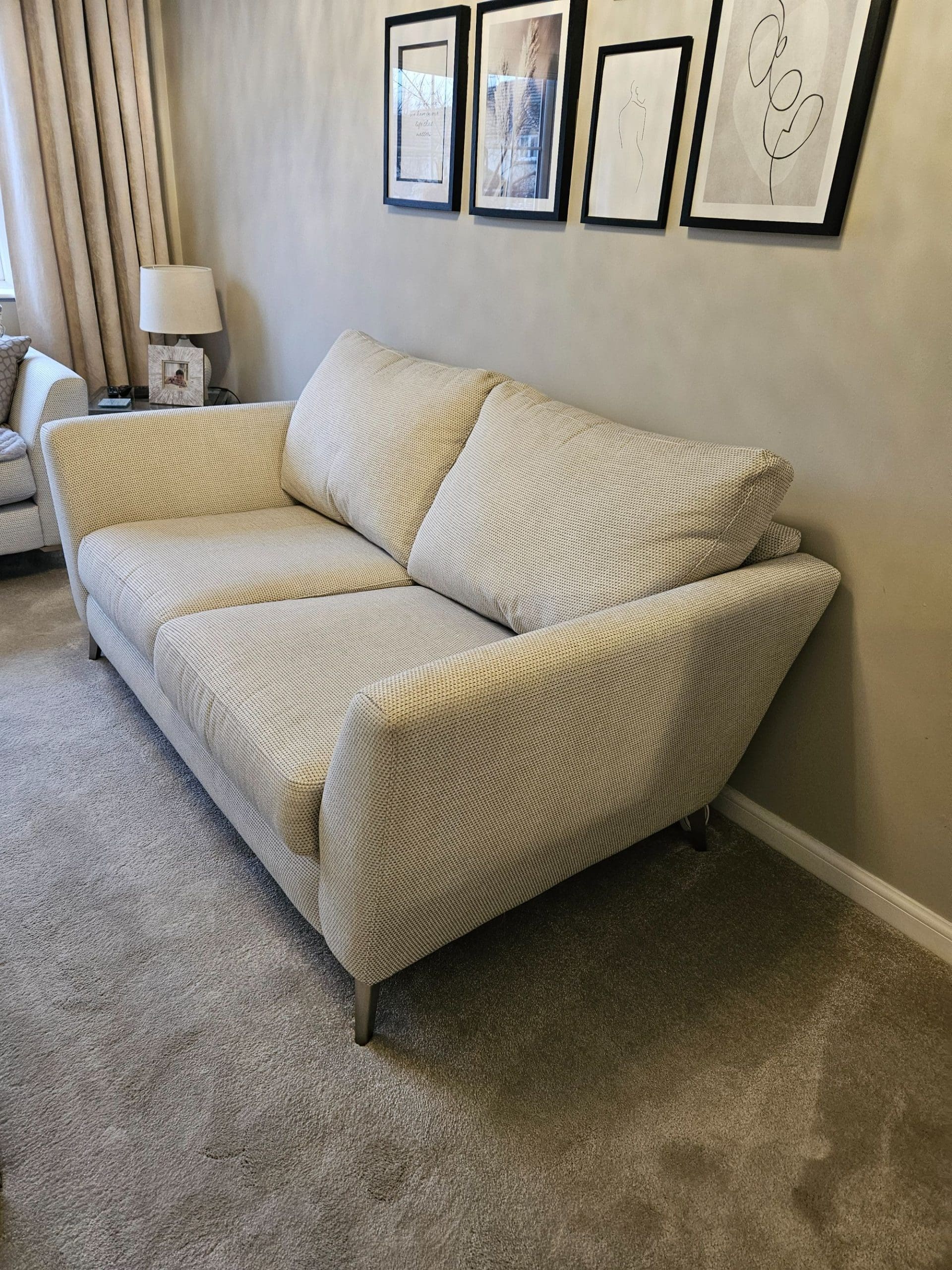 DFS Cream 2 Seater Fabric Sofa