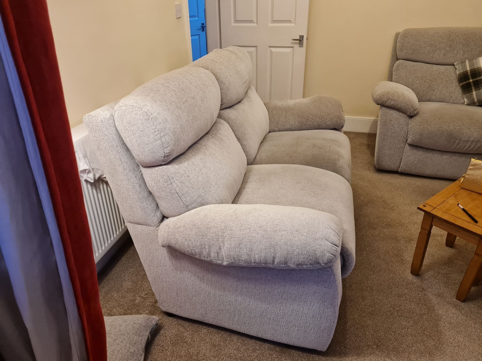 SCS Grey 2 Seater Sofa and Single Chair Set