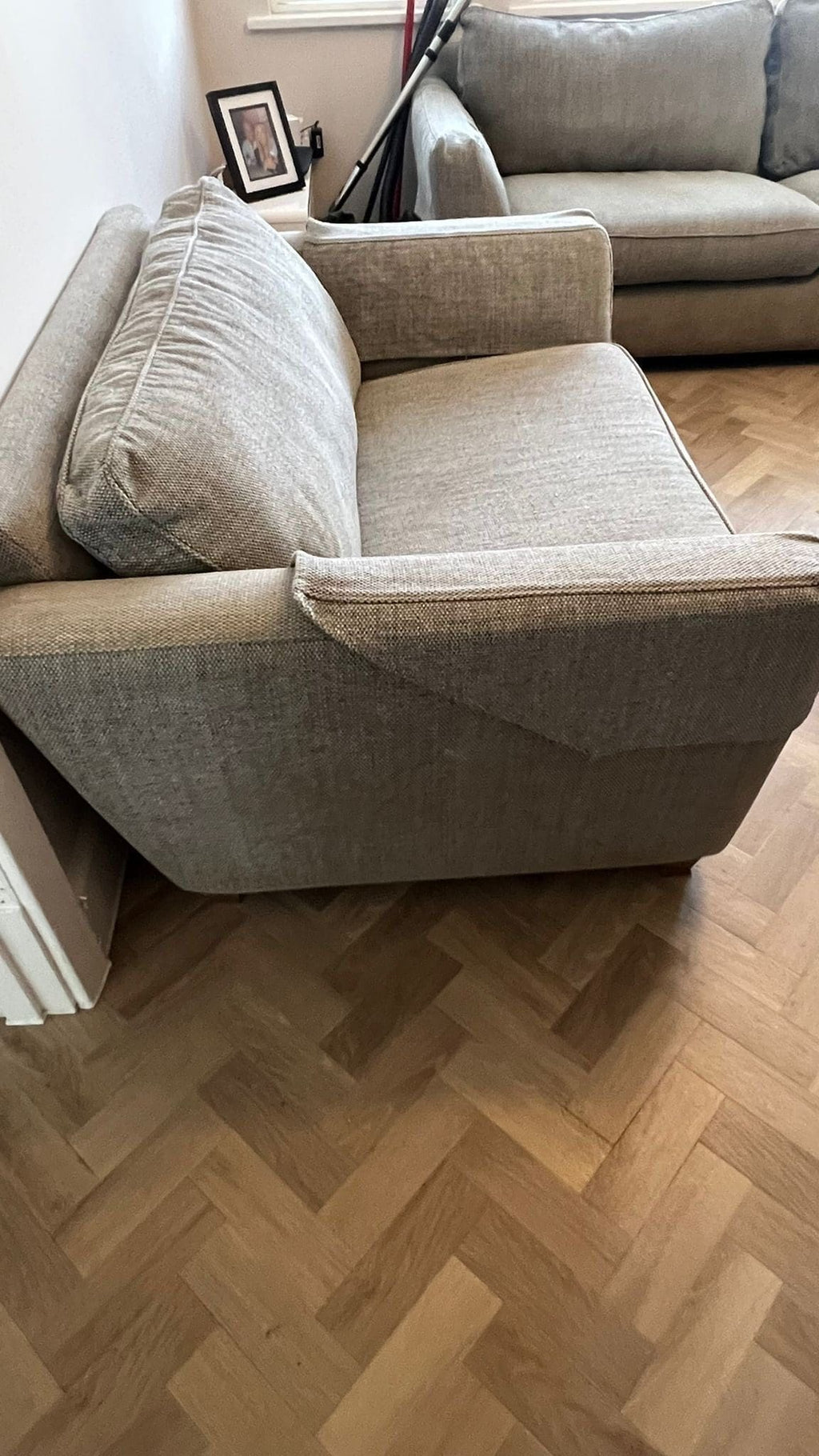 DFS Natural 3 Seater Sofa and Snuggle Chair