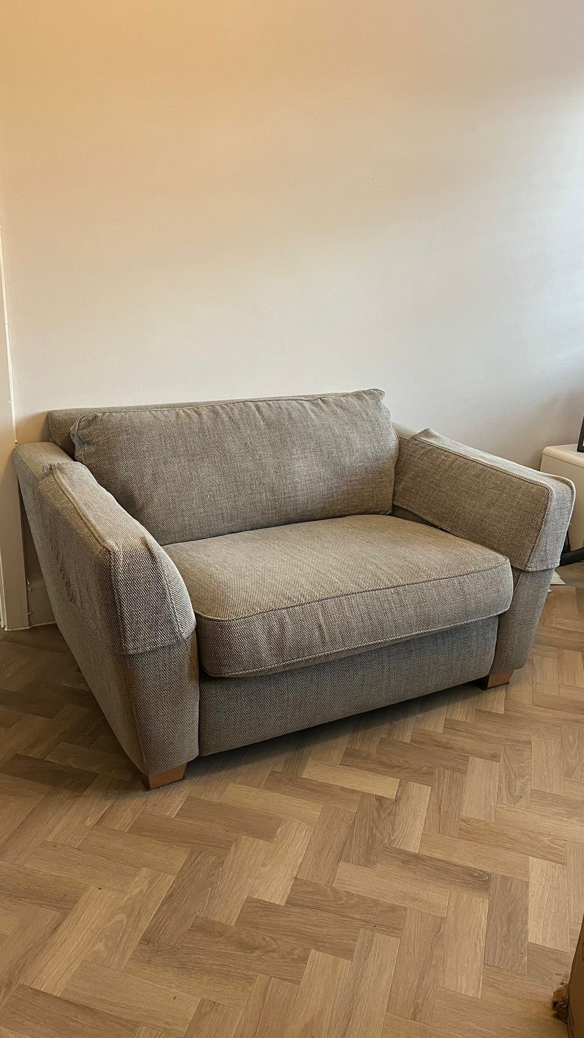 DFS Natural 3 Seater Sofa and Snuggle Chair