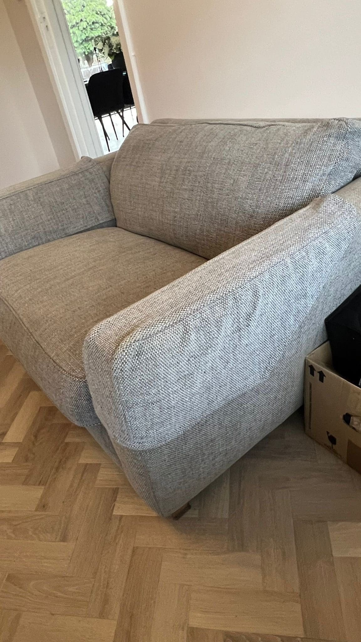 DFS Natural 3 Seater Sofa and Snuggle Chair
