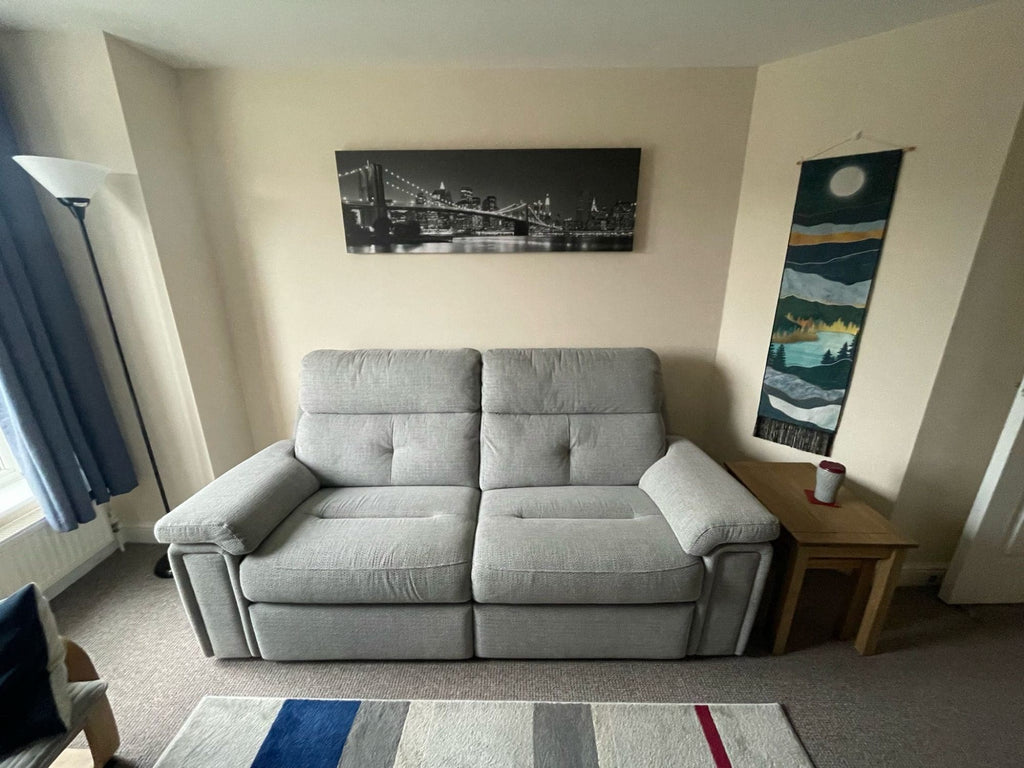 SCS Grey 2 Seater Electric Recliner Sofa