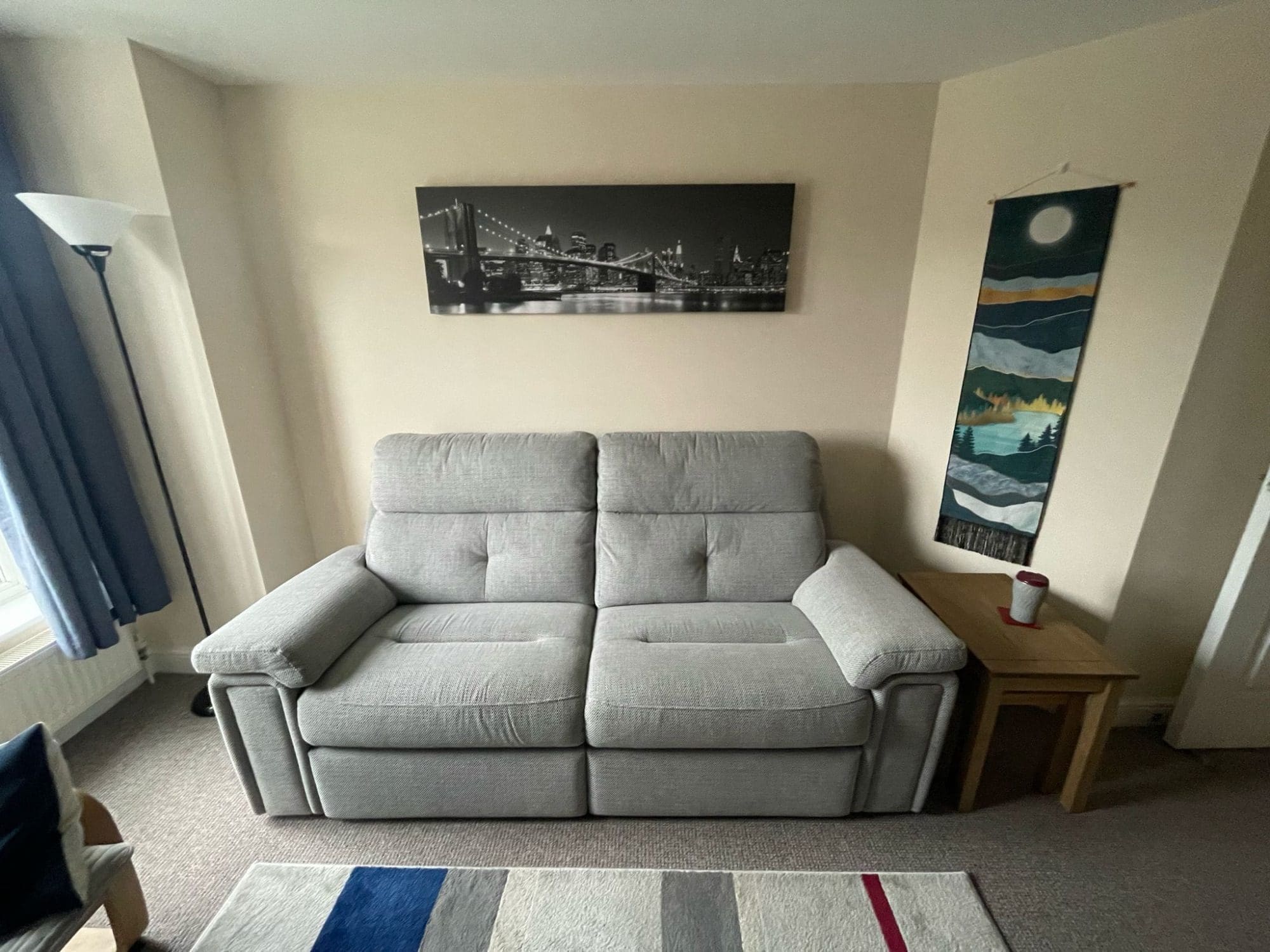 SCS Grey 2 Seater Electric Recliner Sofa