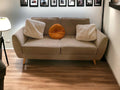 DFS Natural 3 Seater and 2 Seater Sofa and Footstool Set