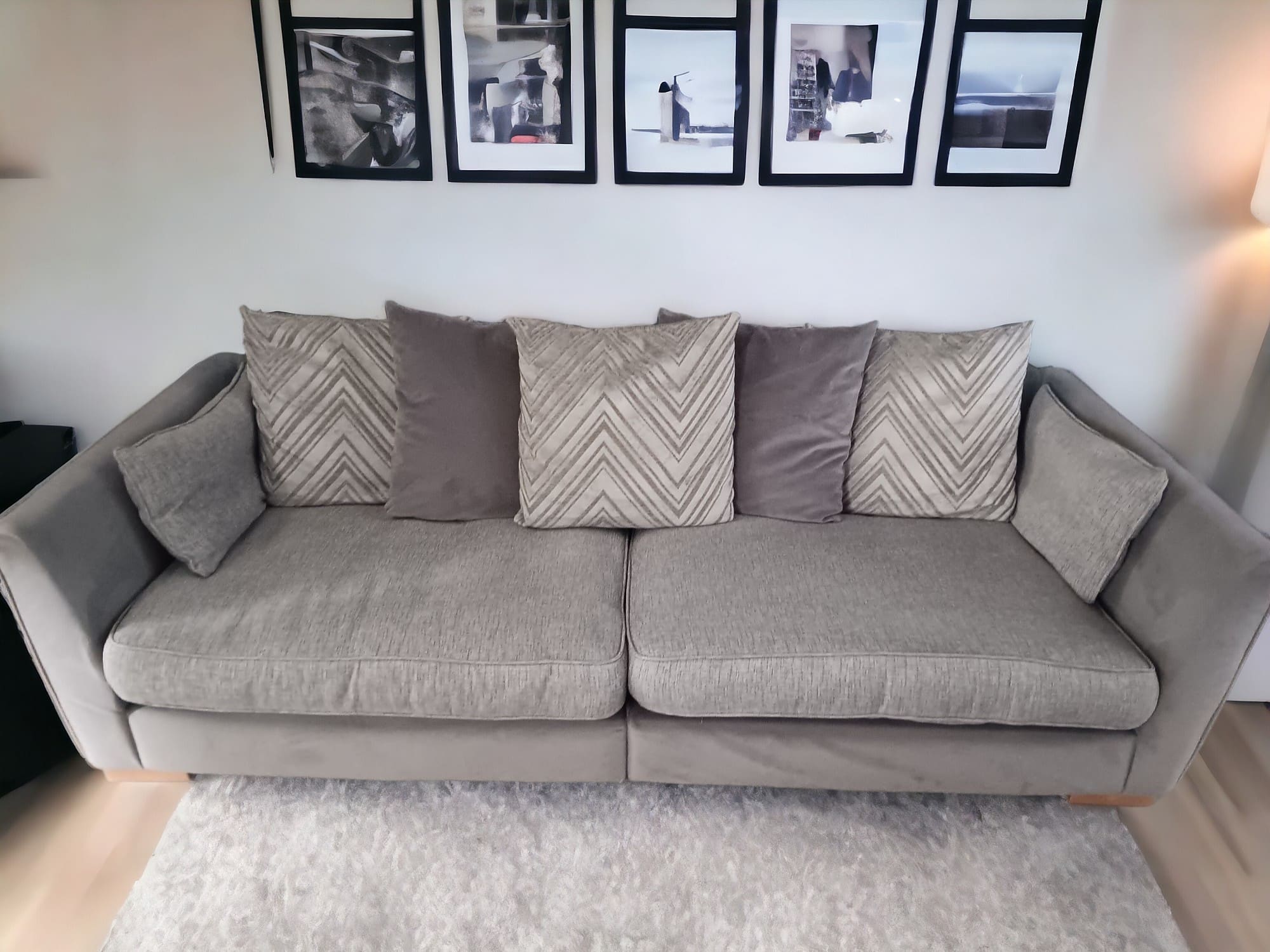 DFS Grey 4 Seater Sofa