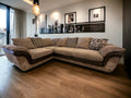 DFS Large Brown Cord Corner Sofa