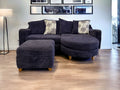 DFS Purple Cord Corner Sofa