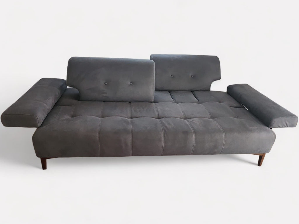 Novia Florida Dark Grey Nubuck 2 Seater Sofa