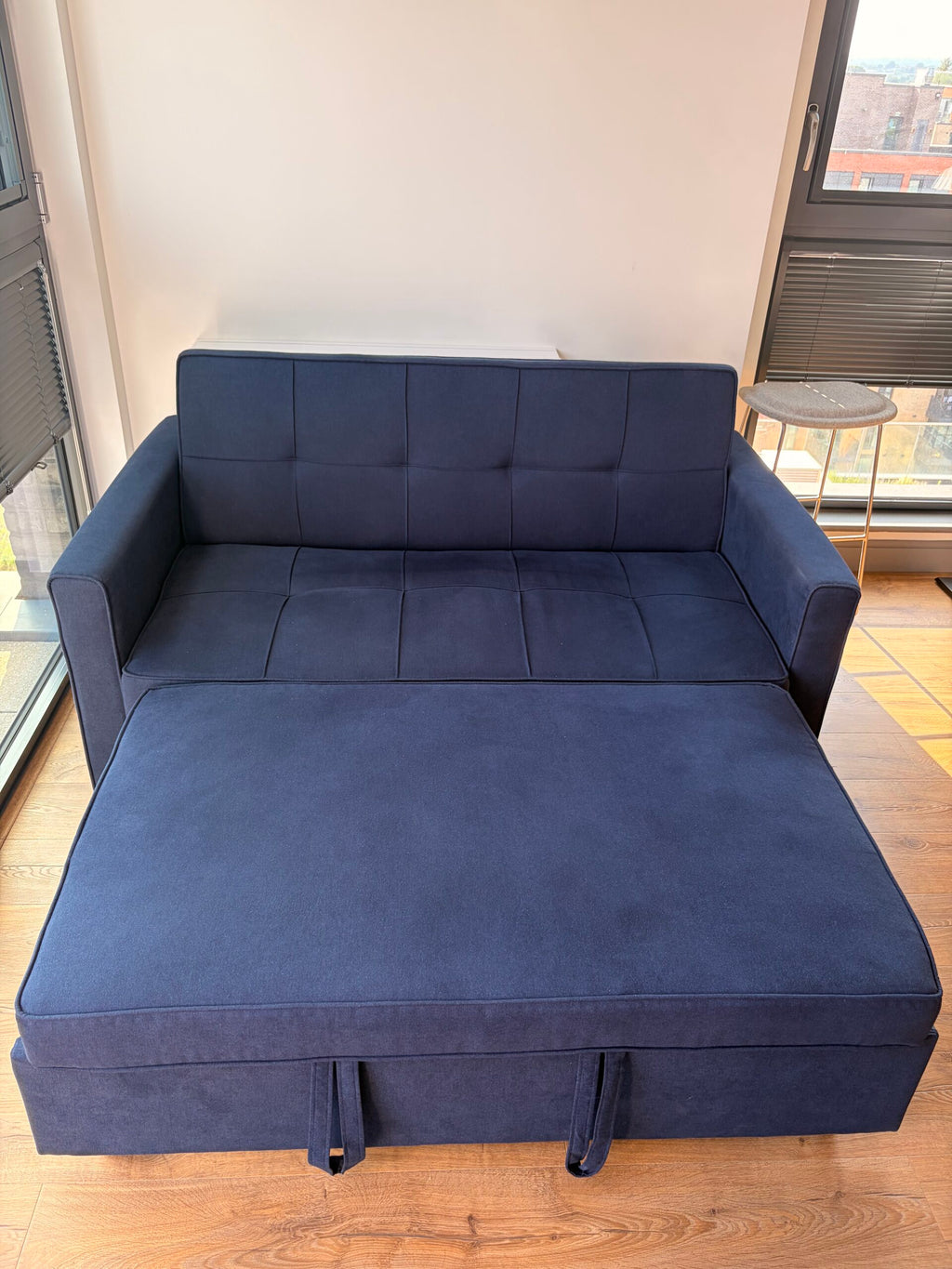 Wayfair Navy 2-Seater Sofa Bed with Pull-Out Bed & Storage