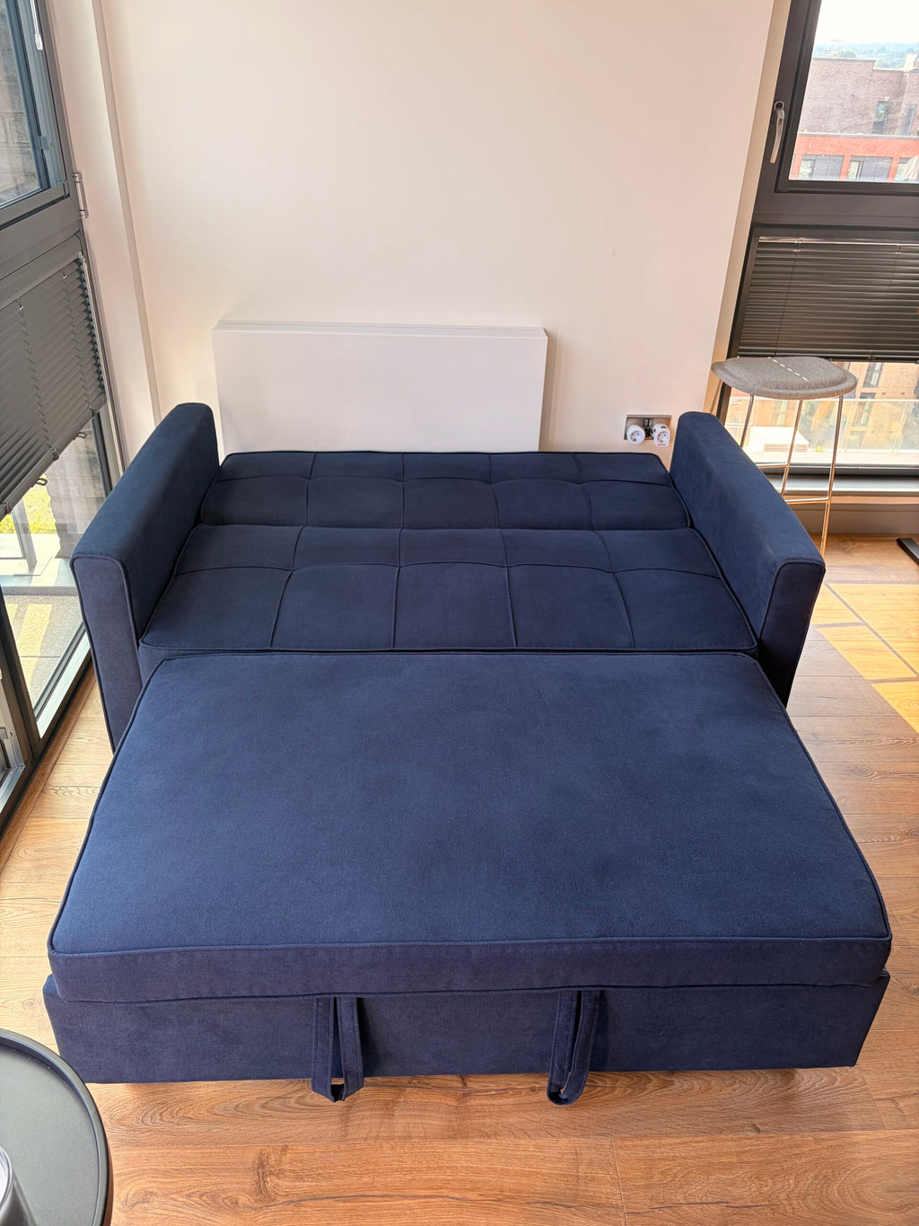 Wayfair Navy 2-Seater Sofa Bed with Pull-Out Bed & Storage