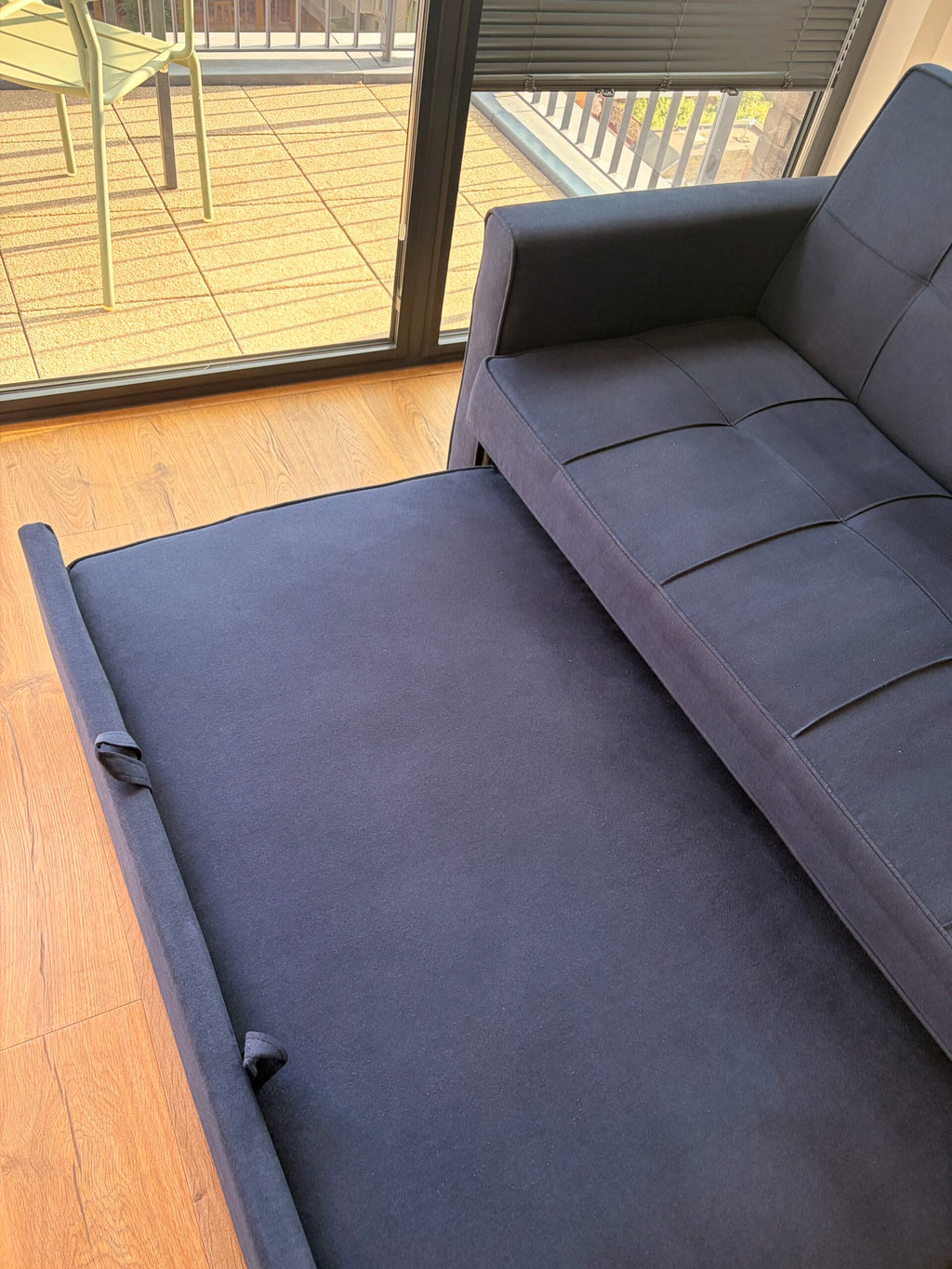 Wayfair Navy 2-Seater Sofa Bed with Pull-Out Bed & Storage