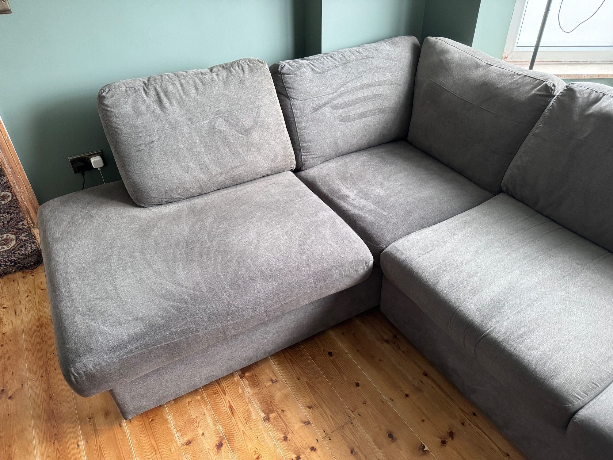 DFS Grey Left Hand Facing L-Shape Corner Sofa