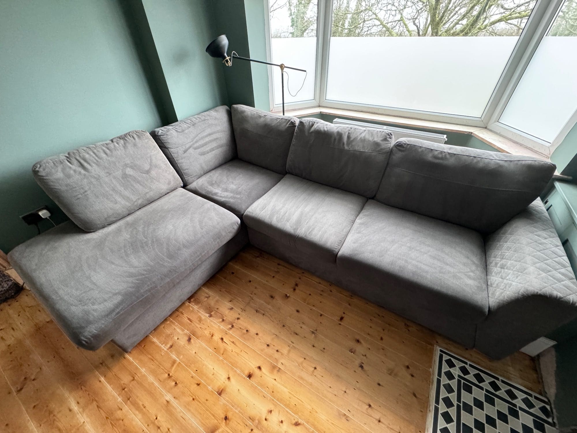 DFS Grey Left Hand Facing L-Shape Corner Sofa