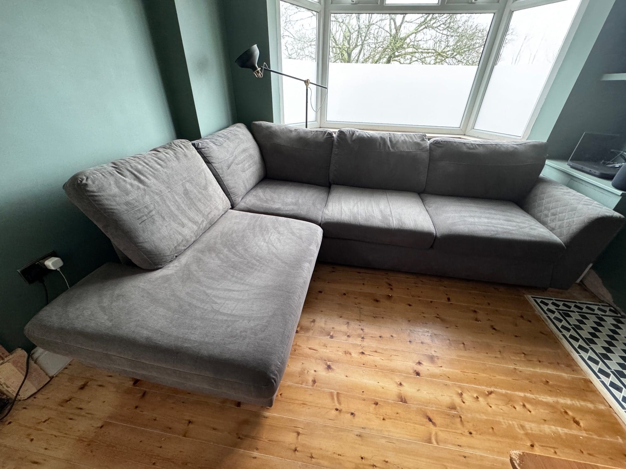 DFS Grey Left Hand Facing L-Shape Corner Sofa