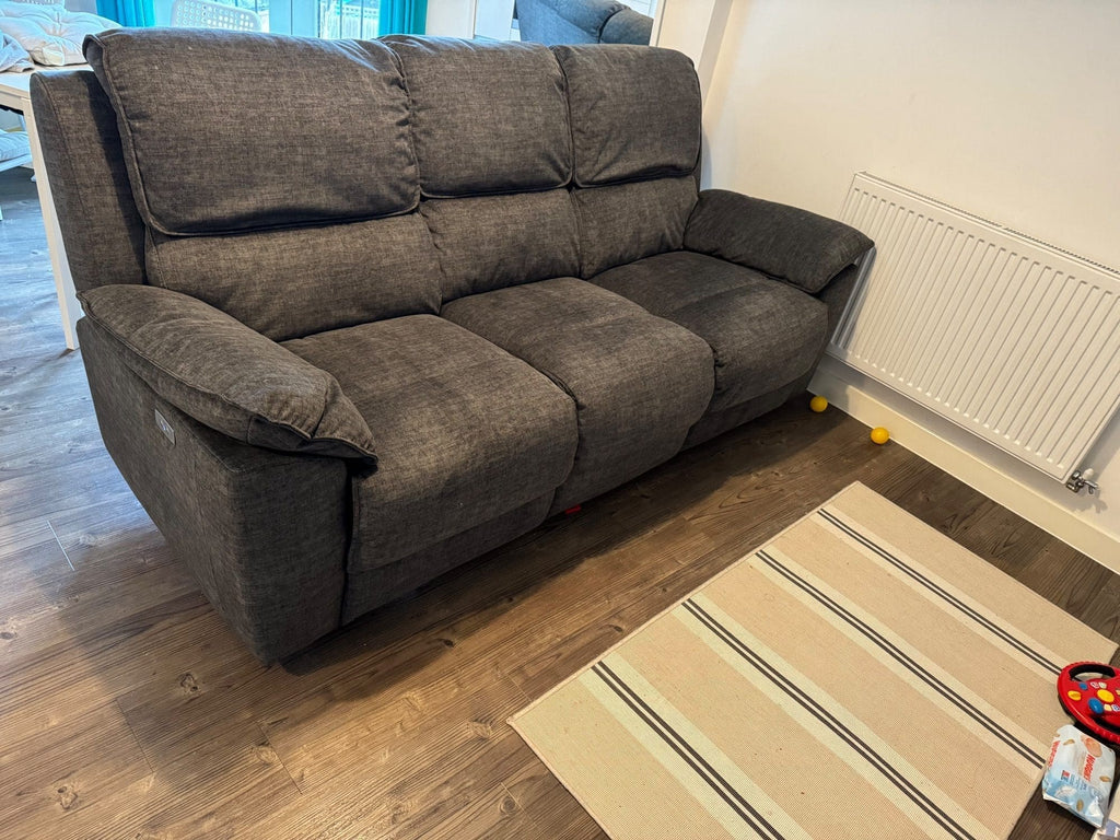 Oak Furniture Land Grey Electric Recliner Sofa
