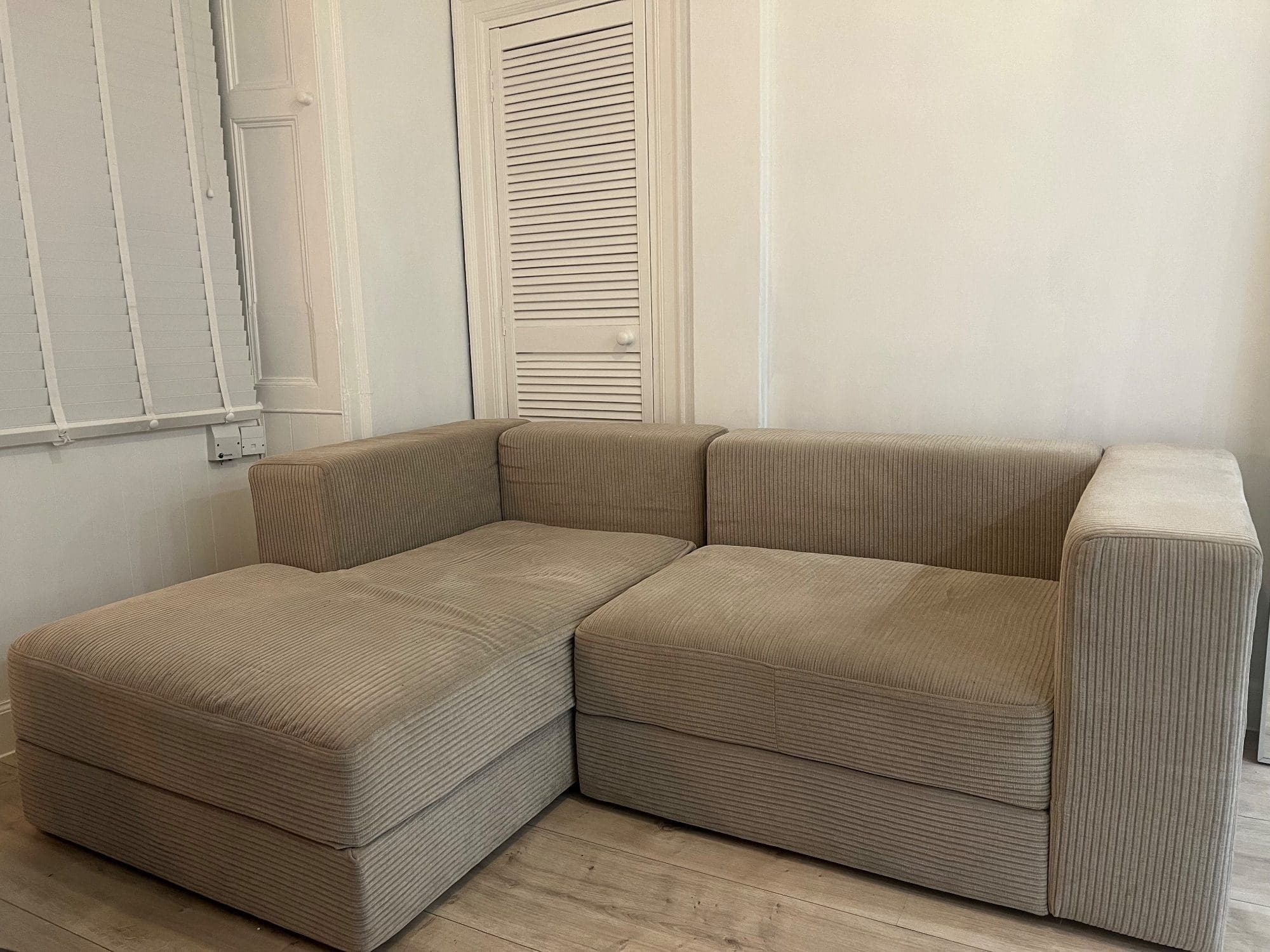 Ikea Oatmeal L-Shape Corner Sofa with Storage