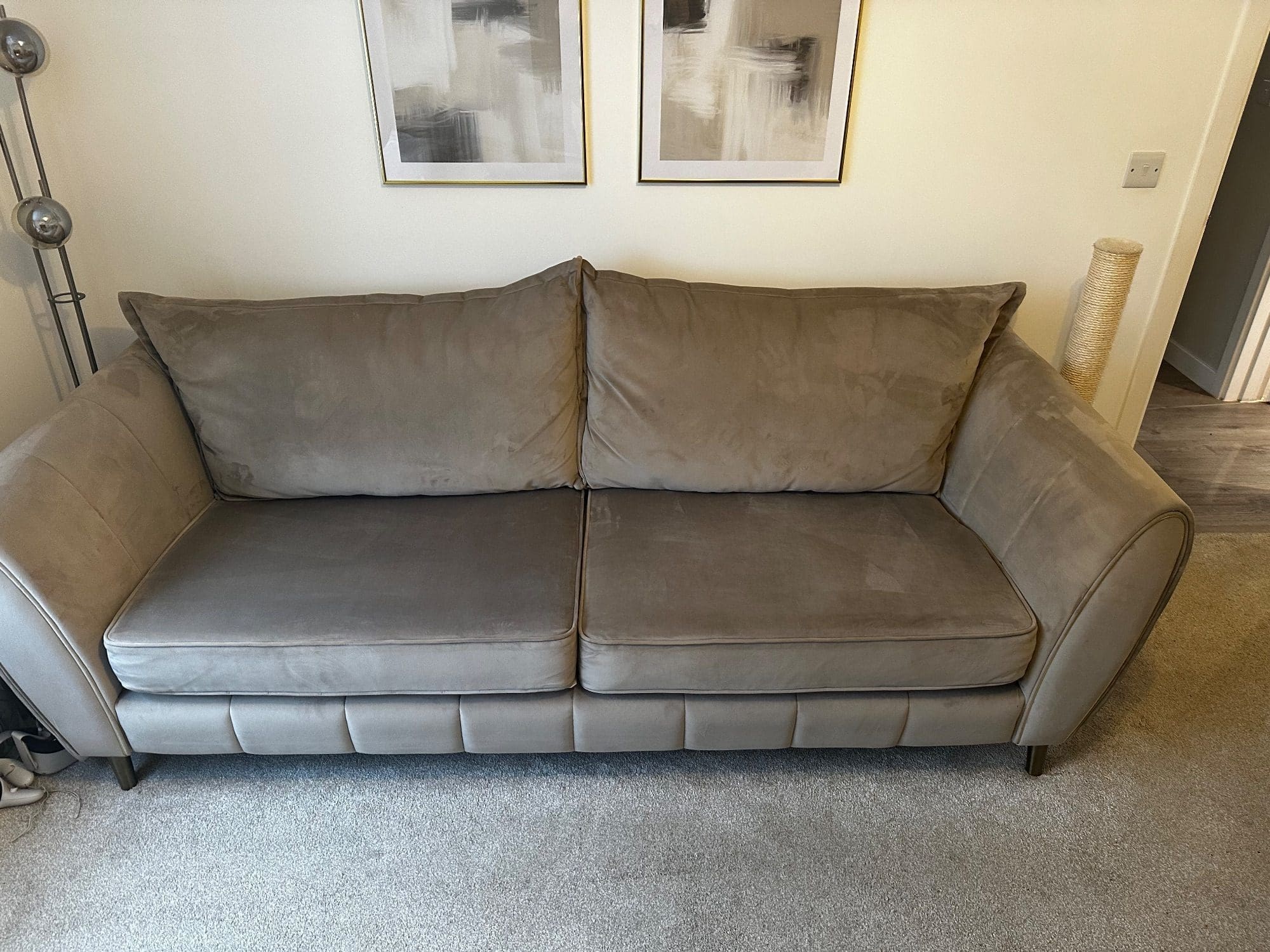 Sofology Grey 2 and 4 Seater Sofa Set with Footstool