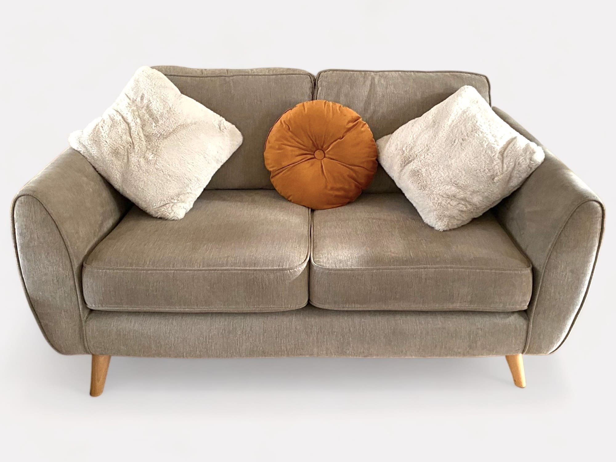 DFS Natural 3 Seater and 2 Seater Sofa and Footstool Set