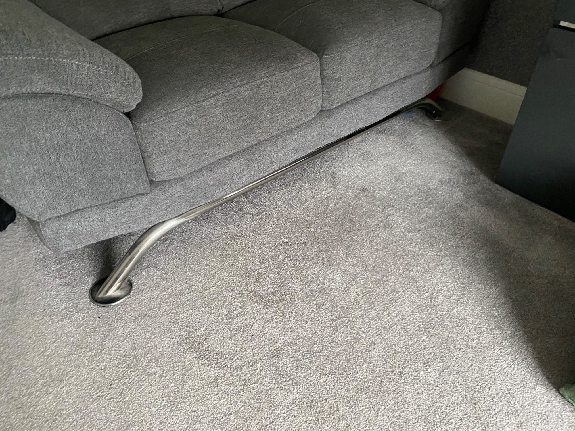 RJ Leather Grey 2 & 3 Seater Sofas