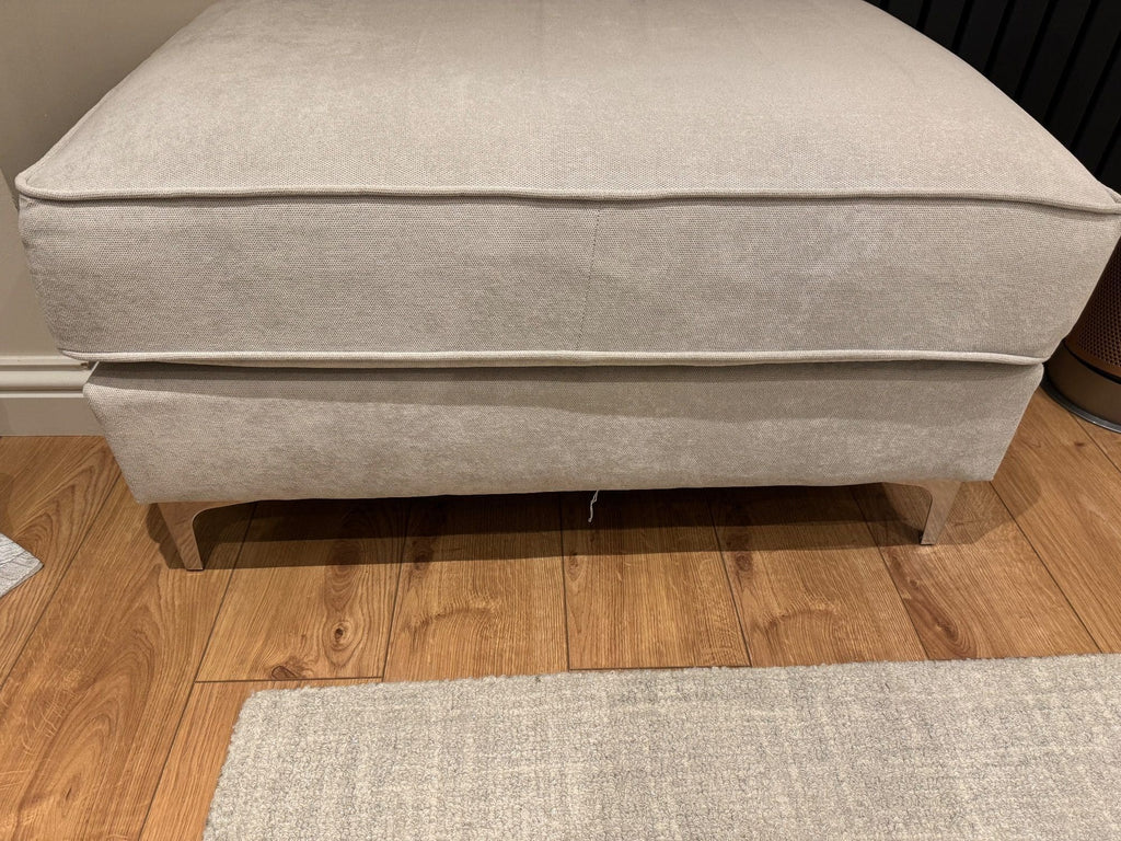 Furniture Village Grey Corner Sofa and Footstool