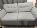 DFS Light Grey 2 and 3 Seater Sofa Set with Footstool