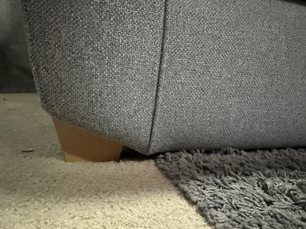 DFS Light Grey 2 and 3 Seater Sofa Set with Footstool