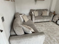 DFS Grey Cord 3 and 2 Seater Sofas