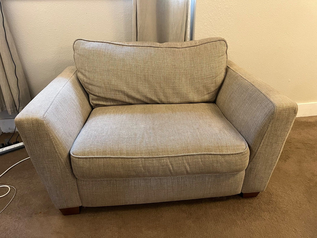 DFS Natural 3 Seater Sofa with Chair and Footstool