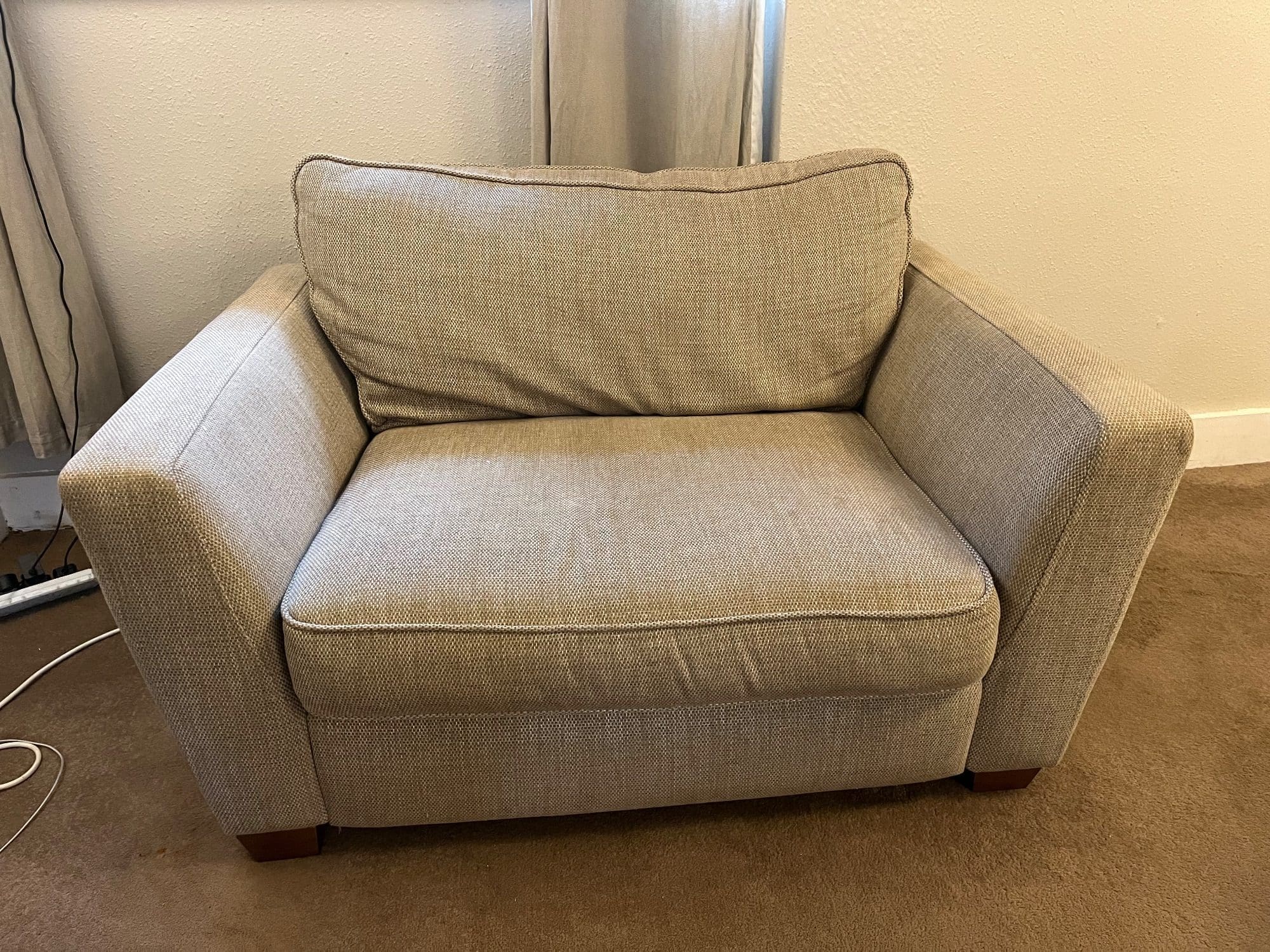 DFS Natural 3 Seater Sofa with Chair and Footstool