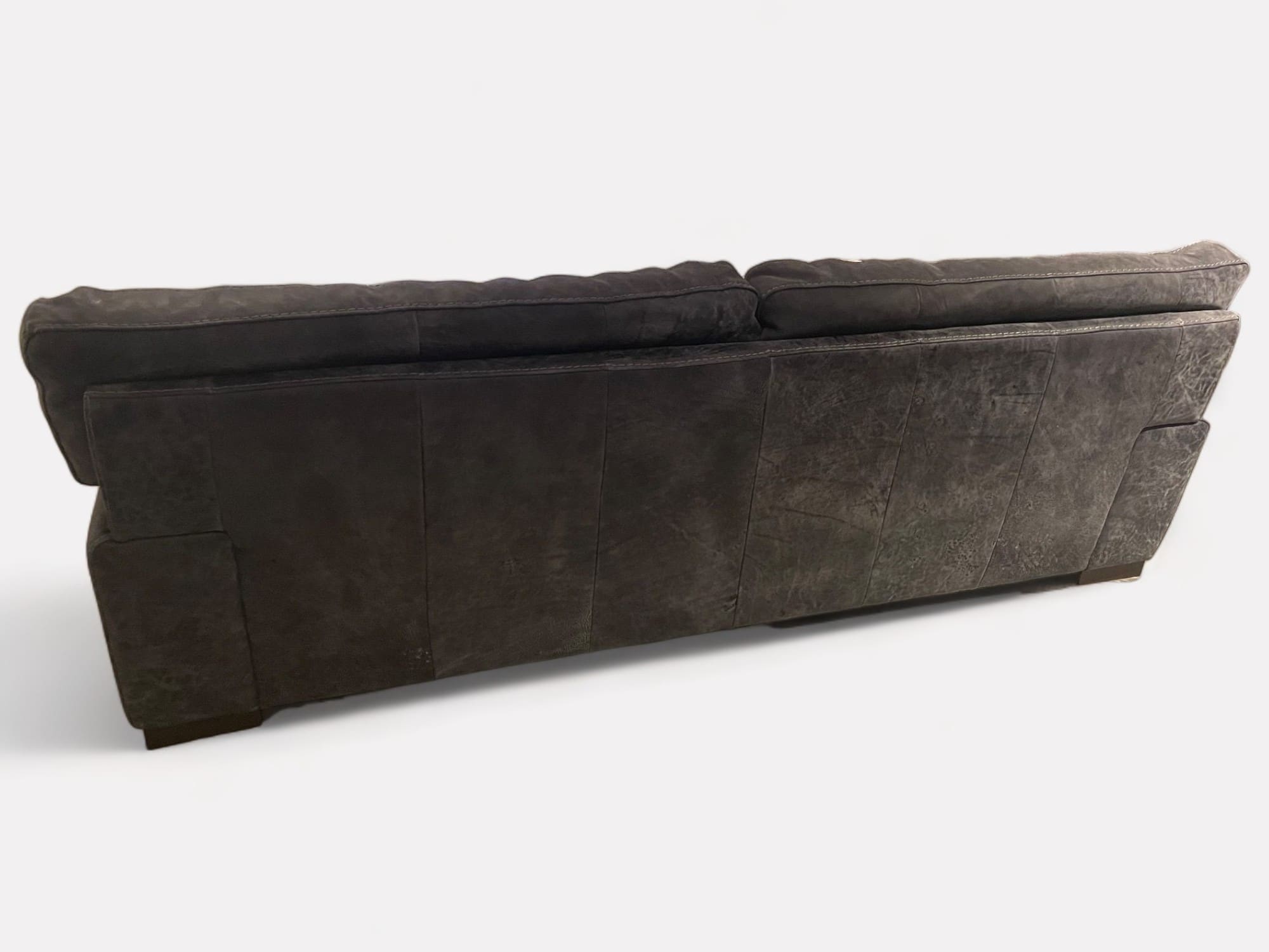 Sofology Brown Leather 4 Seater Sofa