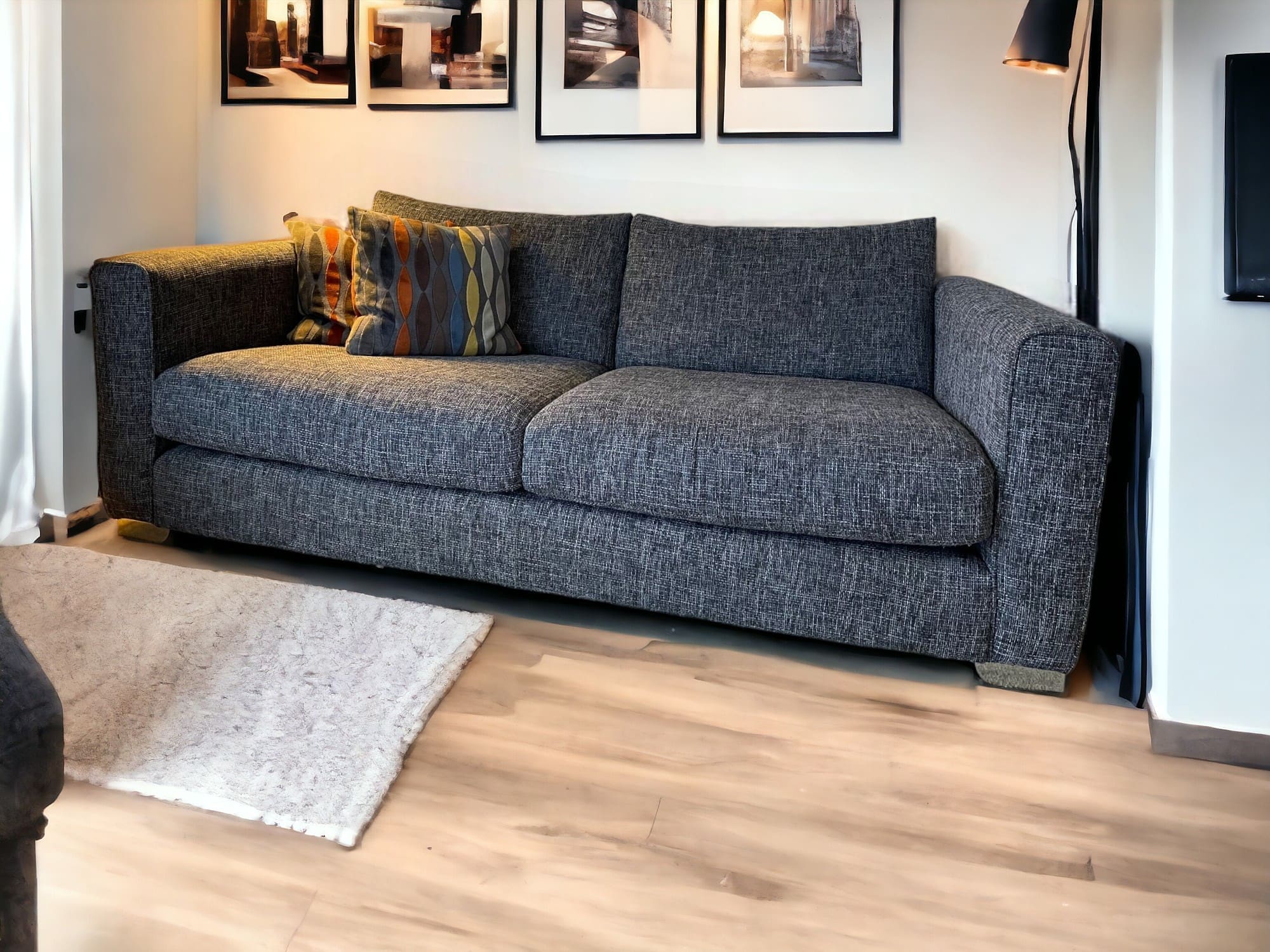 Sofology Grey Fleck 3 Seater Sofa