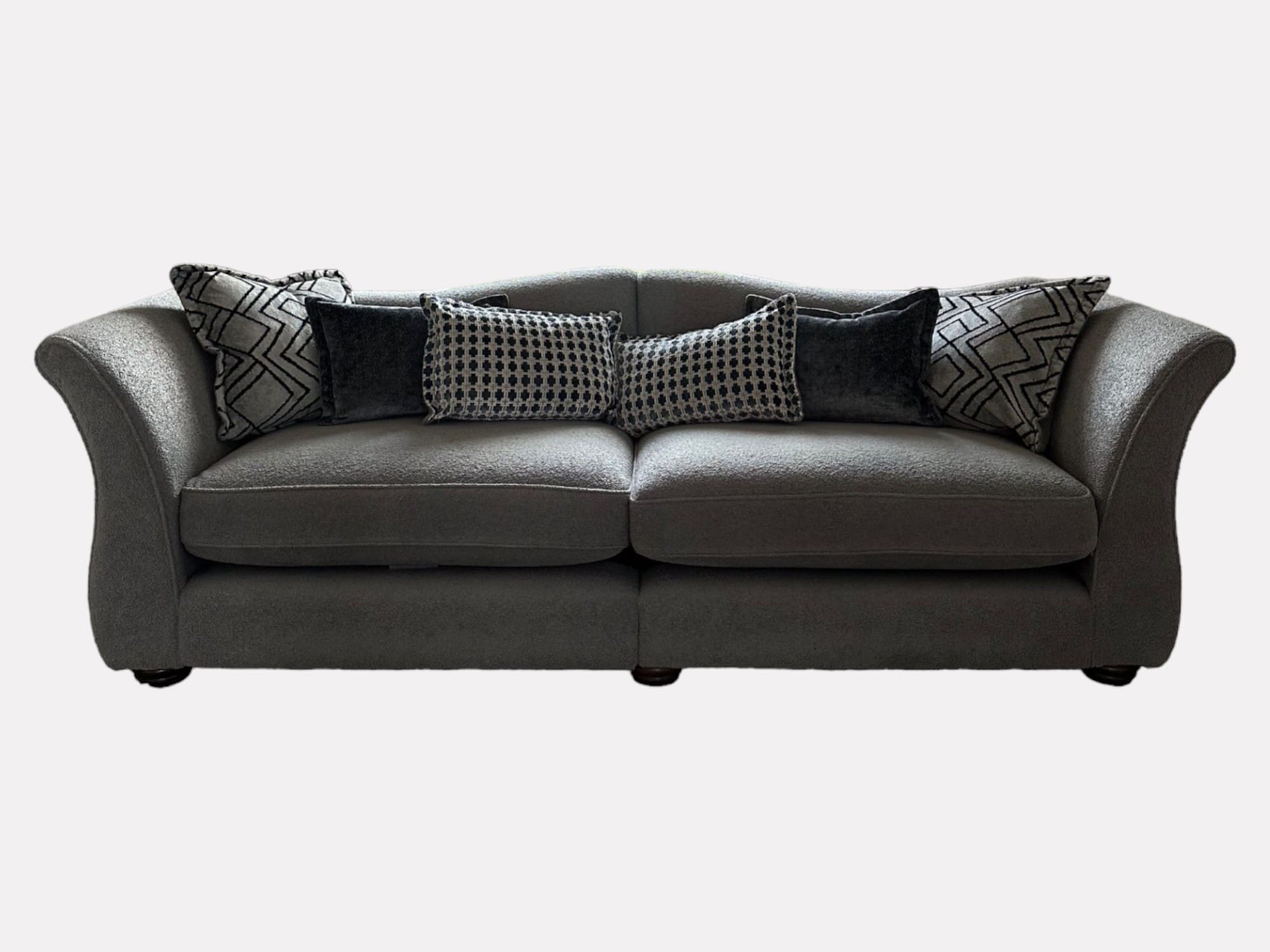 Sofology Grey 4 Seater Sofa with Cuddle Chair