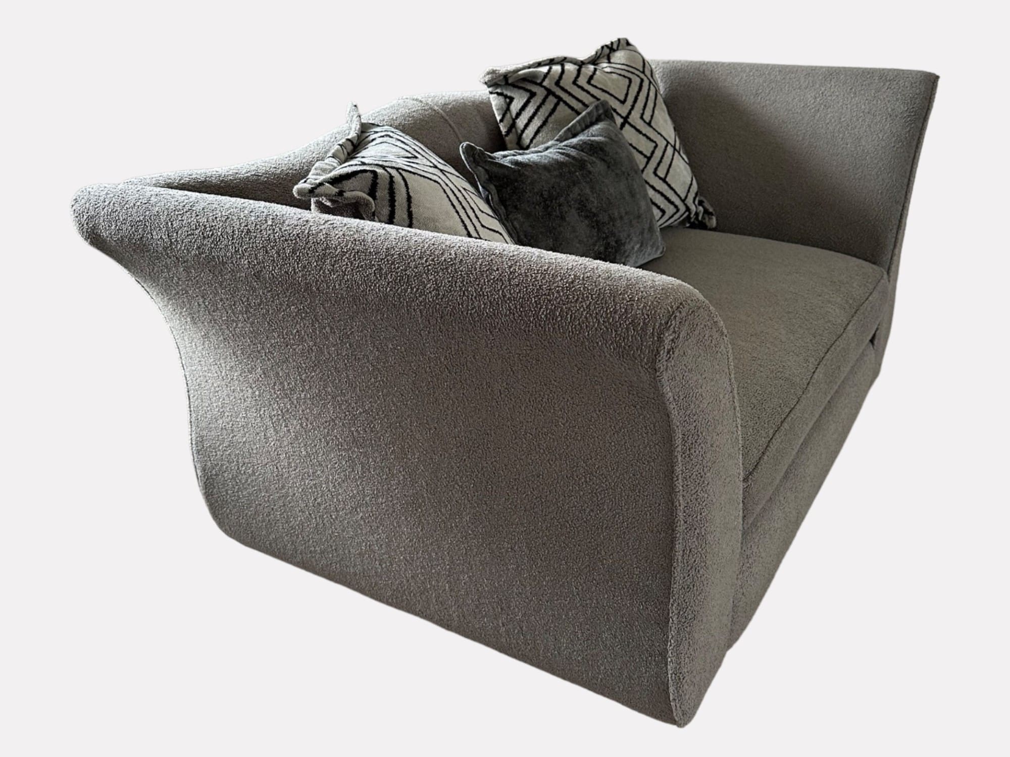 Sofology Grey 4 Seater Sofa with Cuddle Chair