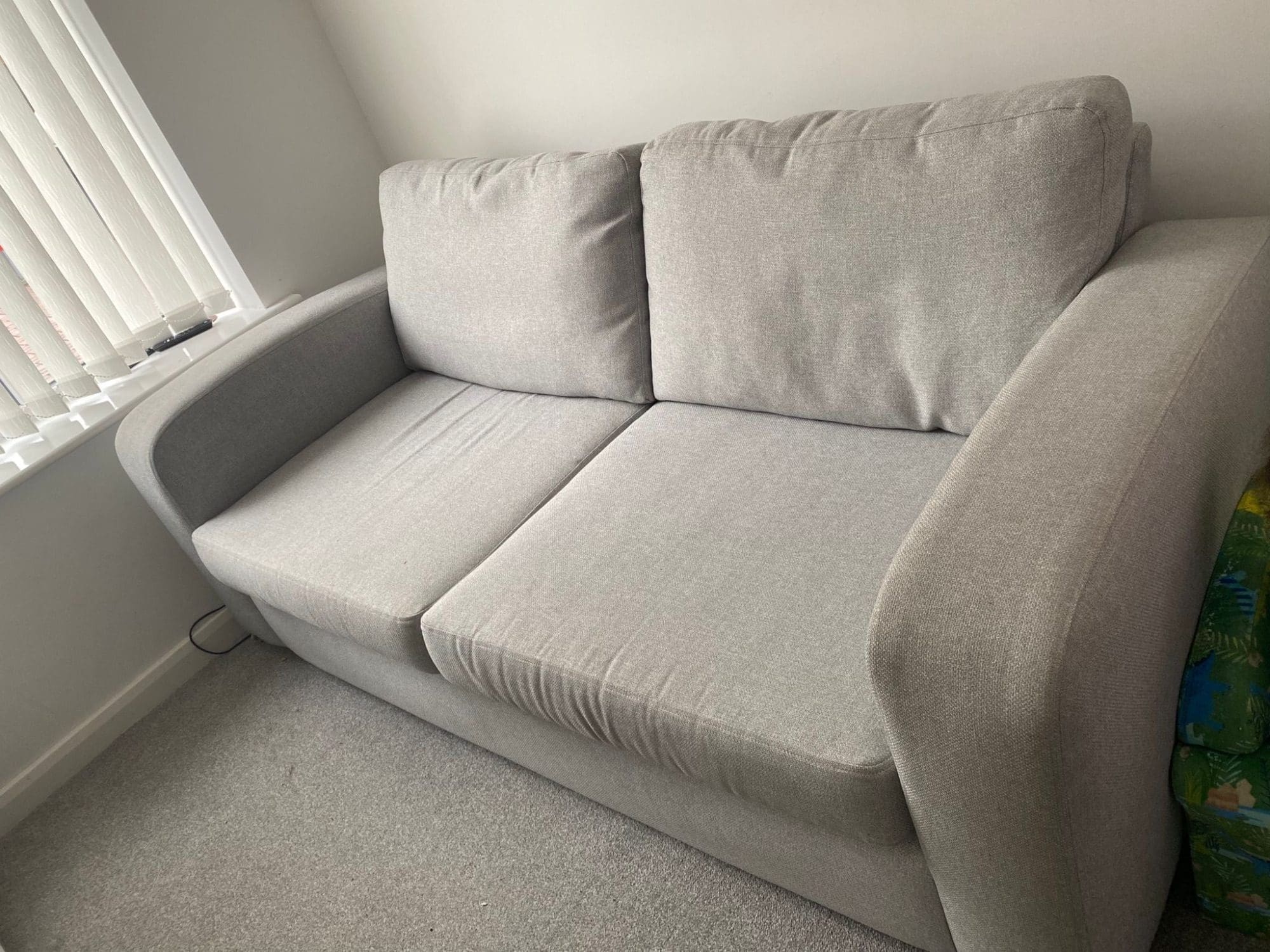 DFS Grey Two 3 Seater Sofas and Footstool