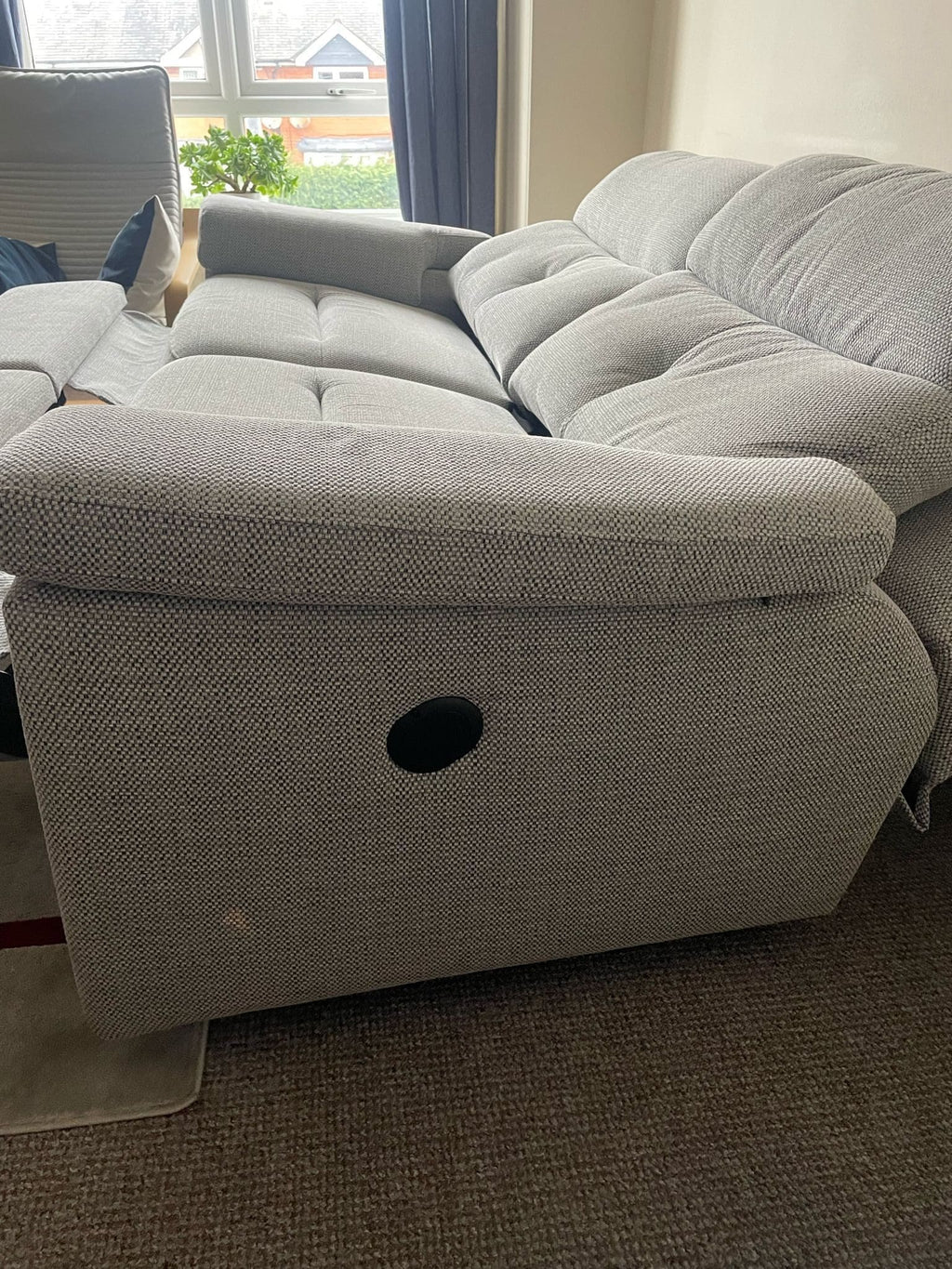SCS Grey 2 Seater Electric Recliner Sofa