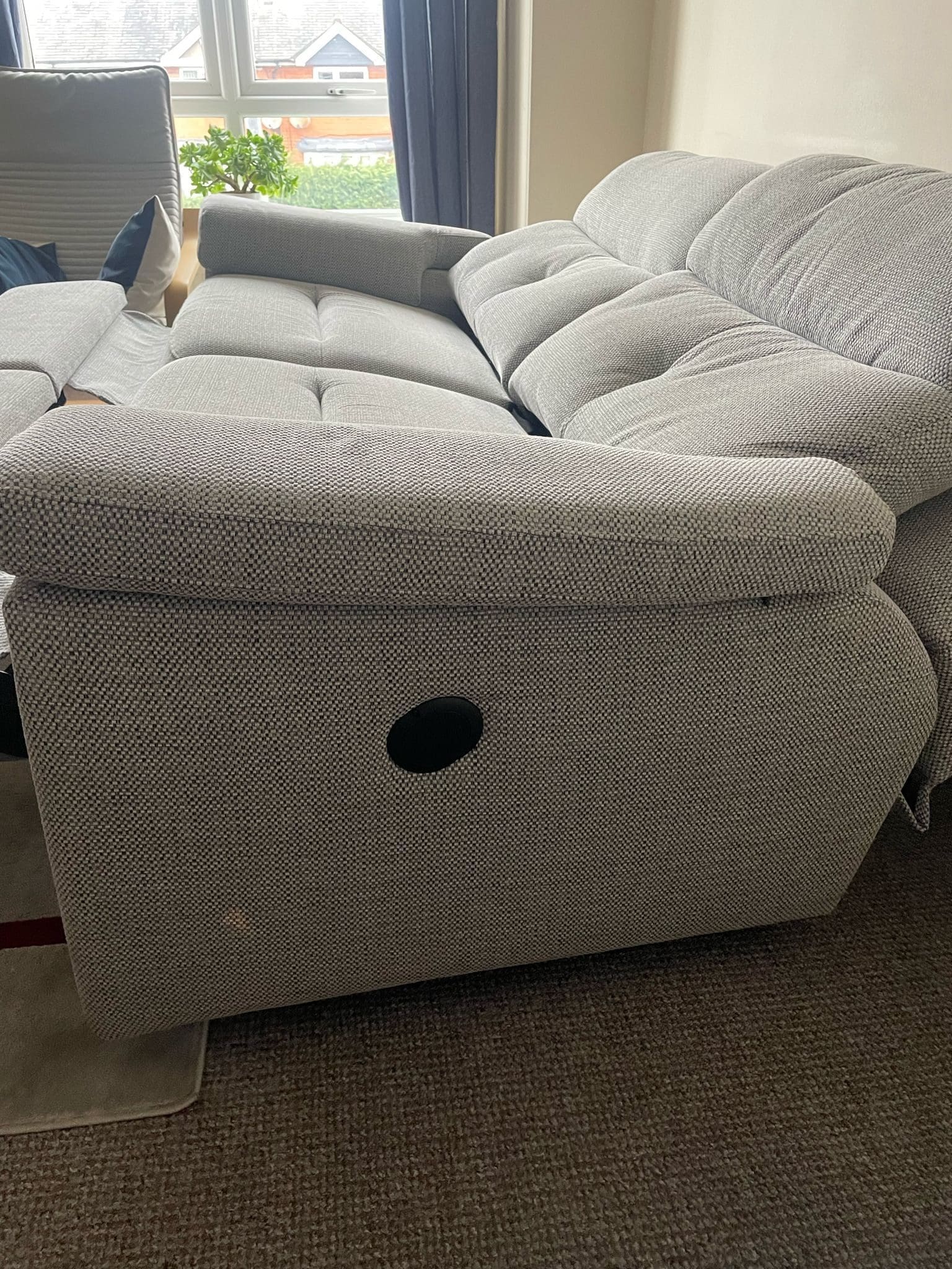 SCS Grey 2 Seater Electric Recliner Sofa