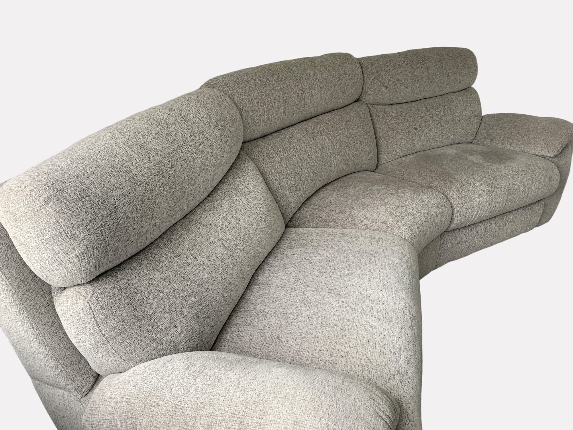 SCS Grey Curved 4 Seater Sofa