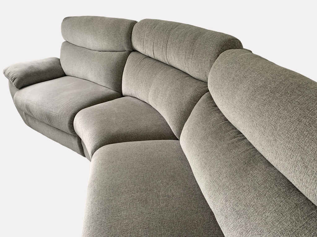 SCS Grey Curved 4 Seater Sofa