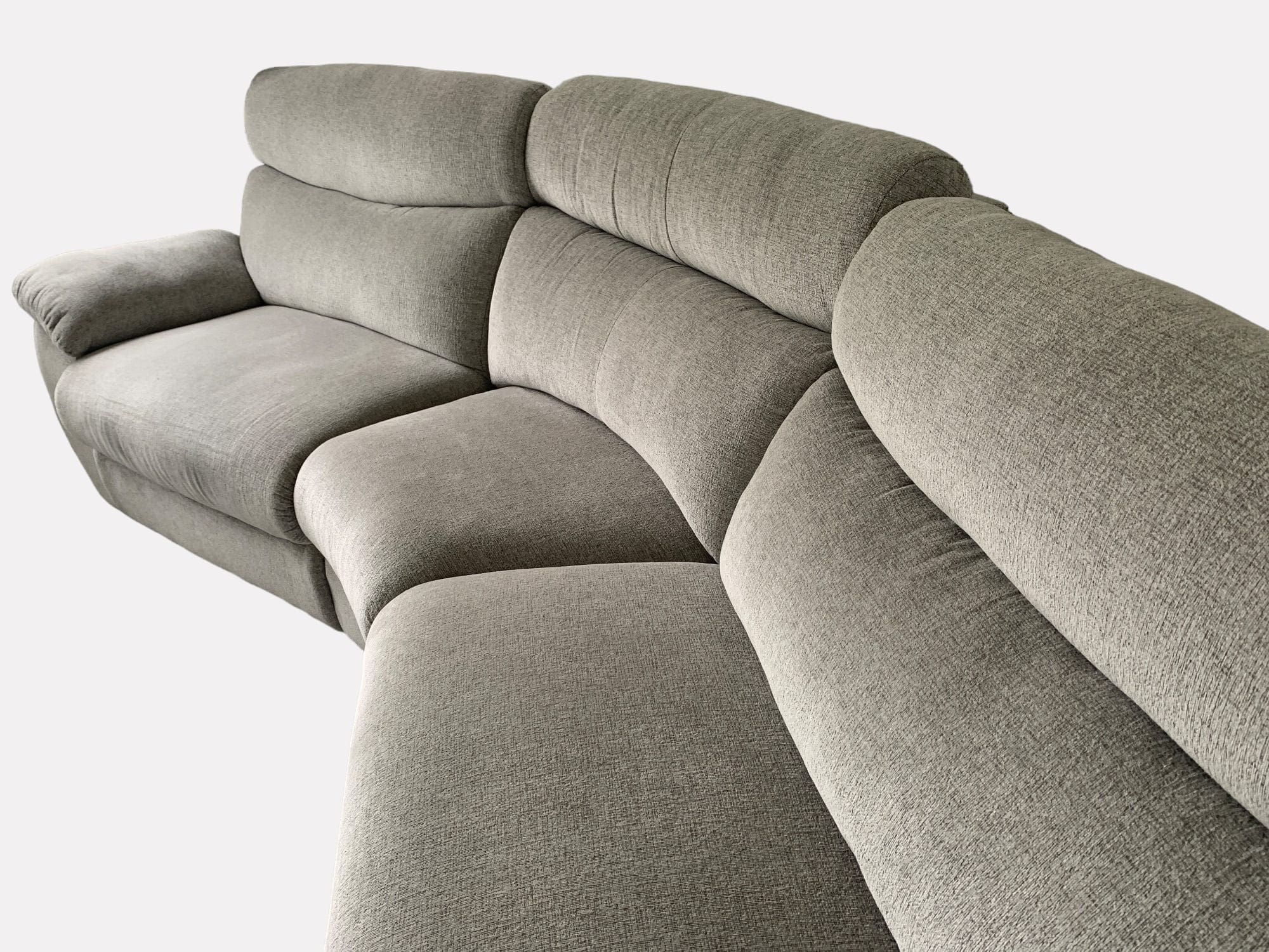 SCS Grey Curved 4 Seater Sofa