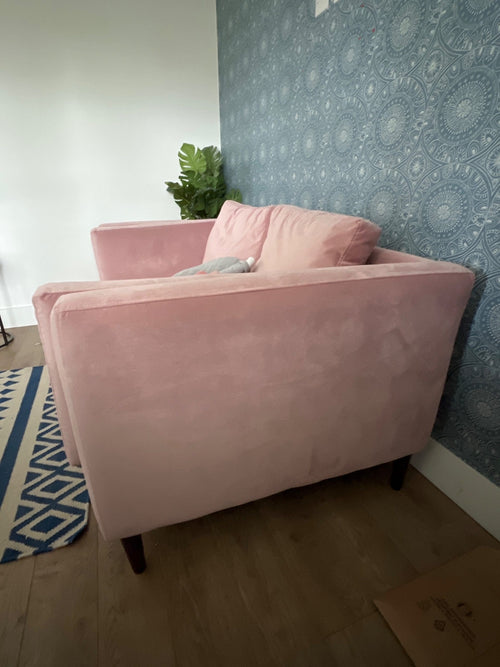 DFS Dusty Pink 2 Seater Sofa
