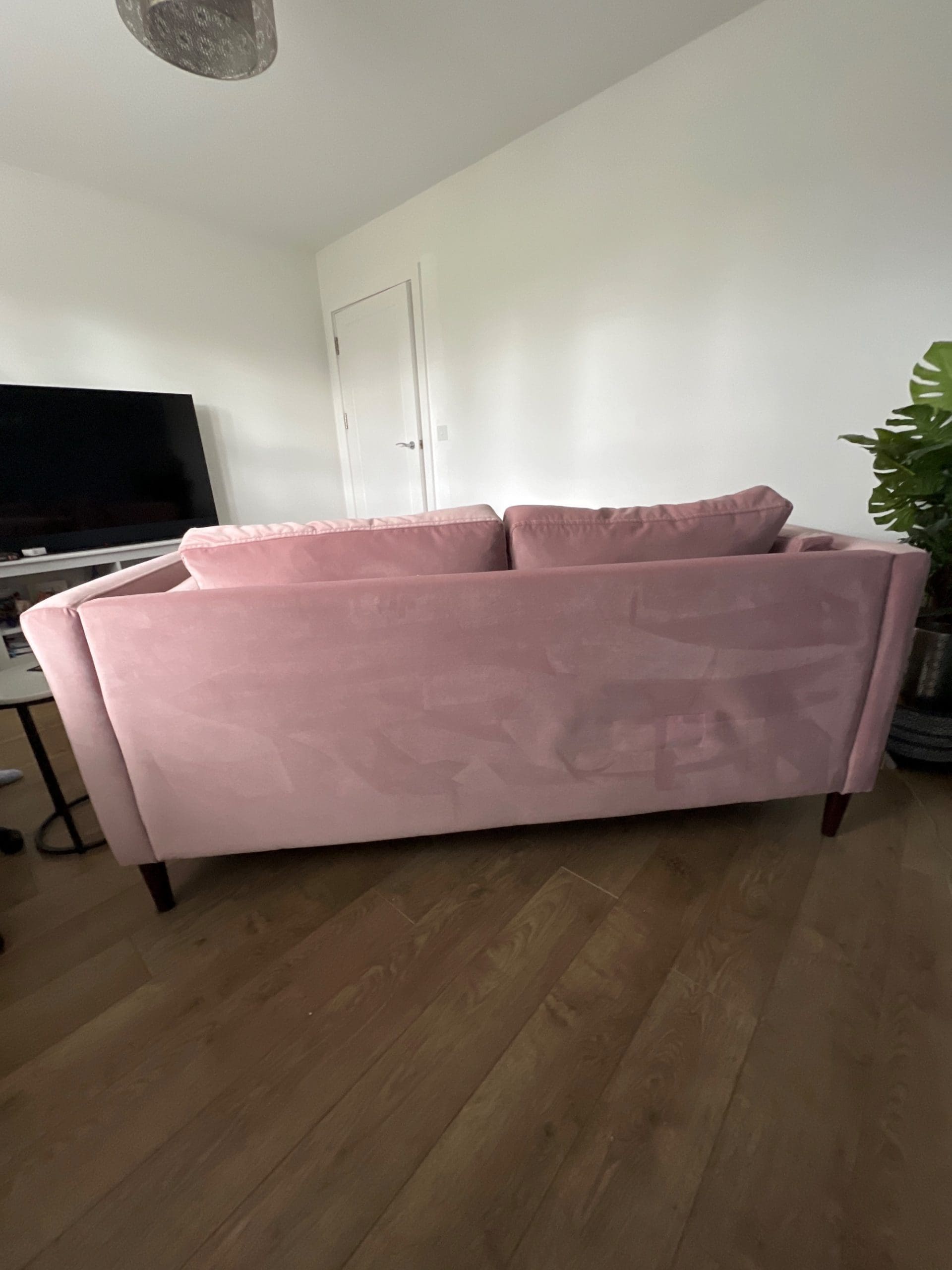 DFS Dusty Pink 2 Seater Sofa
