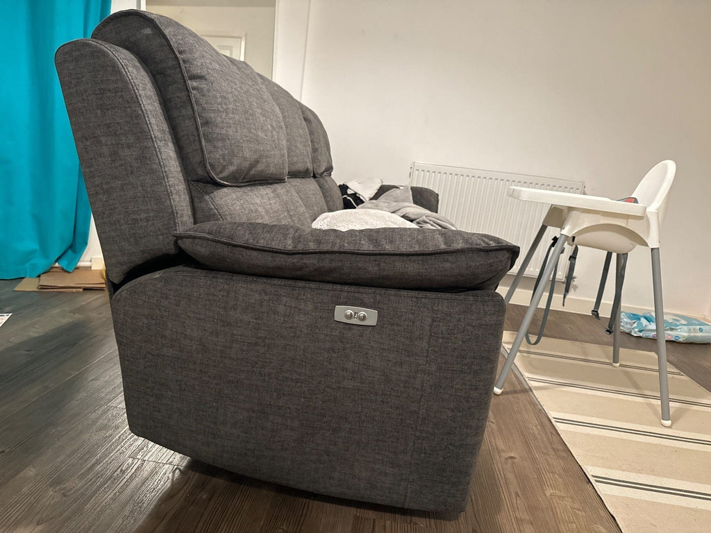 Oak Furniture Land Grey Electric Recliner Sofa
