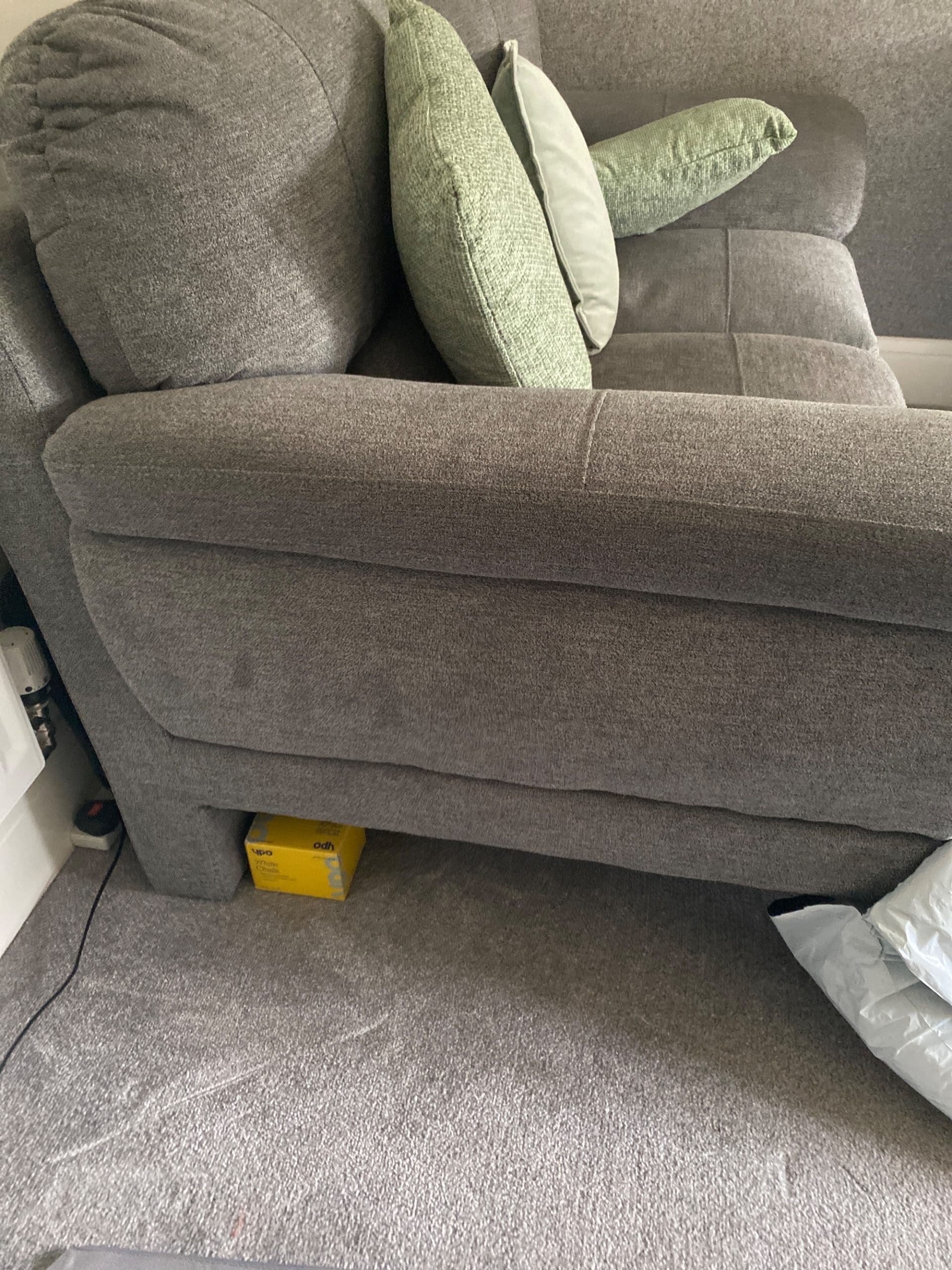 RJ Leather Grey 2 & 3 Seater Sofas