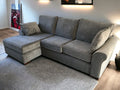Next Grey L-Shape Sofa with Single Chair