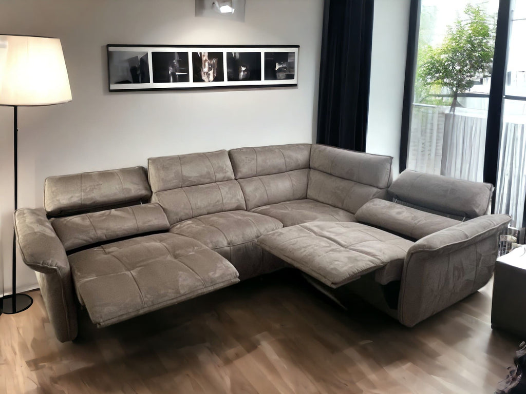 Sofology Grey Corner Electric Recliner Sofa
